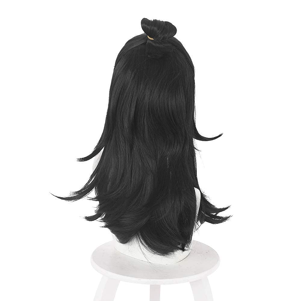 XiongXiongLe Anime Wig Cosplay Jujutsu Kaisen Geto Suguru hair Black Costume Hair Replacement Wigs For Girl Boy Party Halloween Christmas(Geto Suguru)