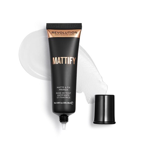 Makeup Revolution Mattify Face Primer - Lightweight Translucent Formula for Smooth Complexion | 0.94 Fl Oz