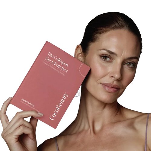 CocoBeauty Bio-Collagen Neck Mask - Hydrogel Firming & Tightening Patches for Anti-Aging (4 Pcs)