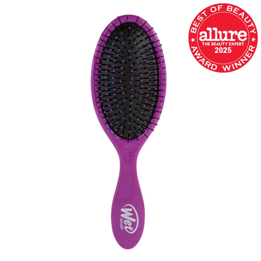 Wet Brush Original Detangling Hair Brush - Ultra-Soft IntelliFlex Bristles for Effortless Tangle Removal | Purple
