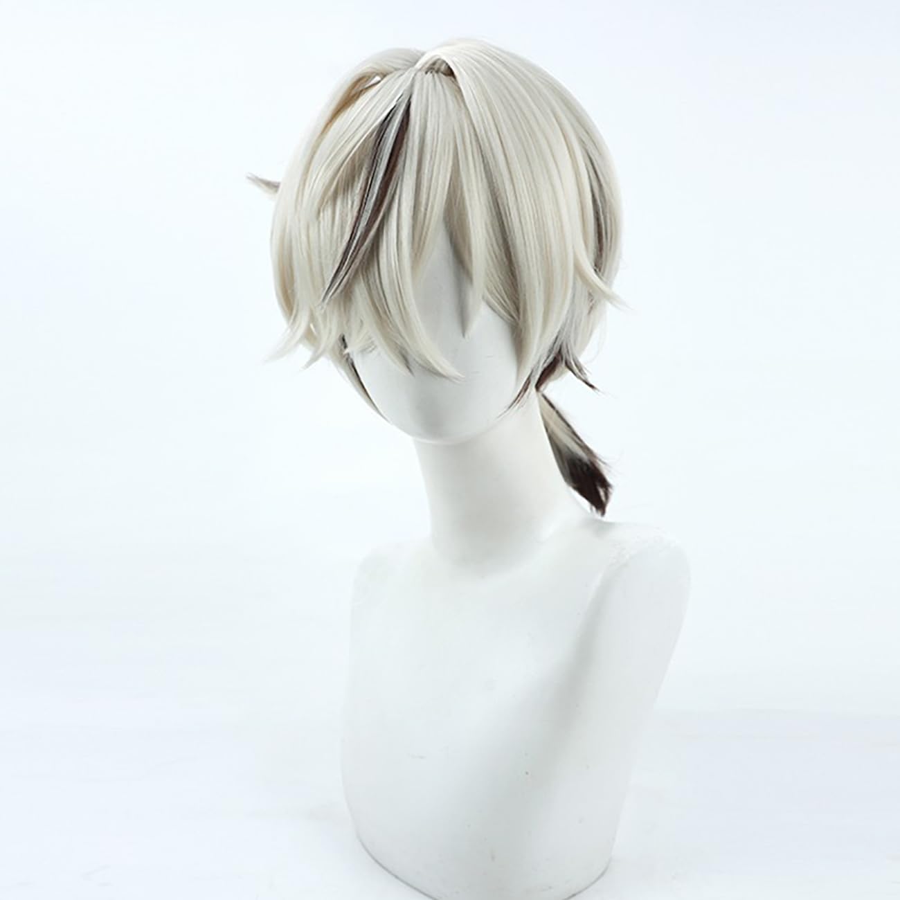 XiongXiongLe Arlan Cosply Wig Game Honkai Star Rail Arlan Men's Costume Beige Short with 15 inch Hair Wig + Cap Wig for Boys Halloween Cos Party Halloween Christmas Comic Con(Arlan)