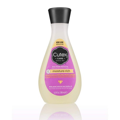 Cutex Moisture-Rich Nail Polish Remover - Nourishing Sweet Almond & Jojoba Oil, 6.7 Fl. Oz.
