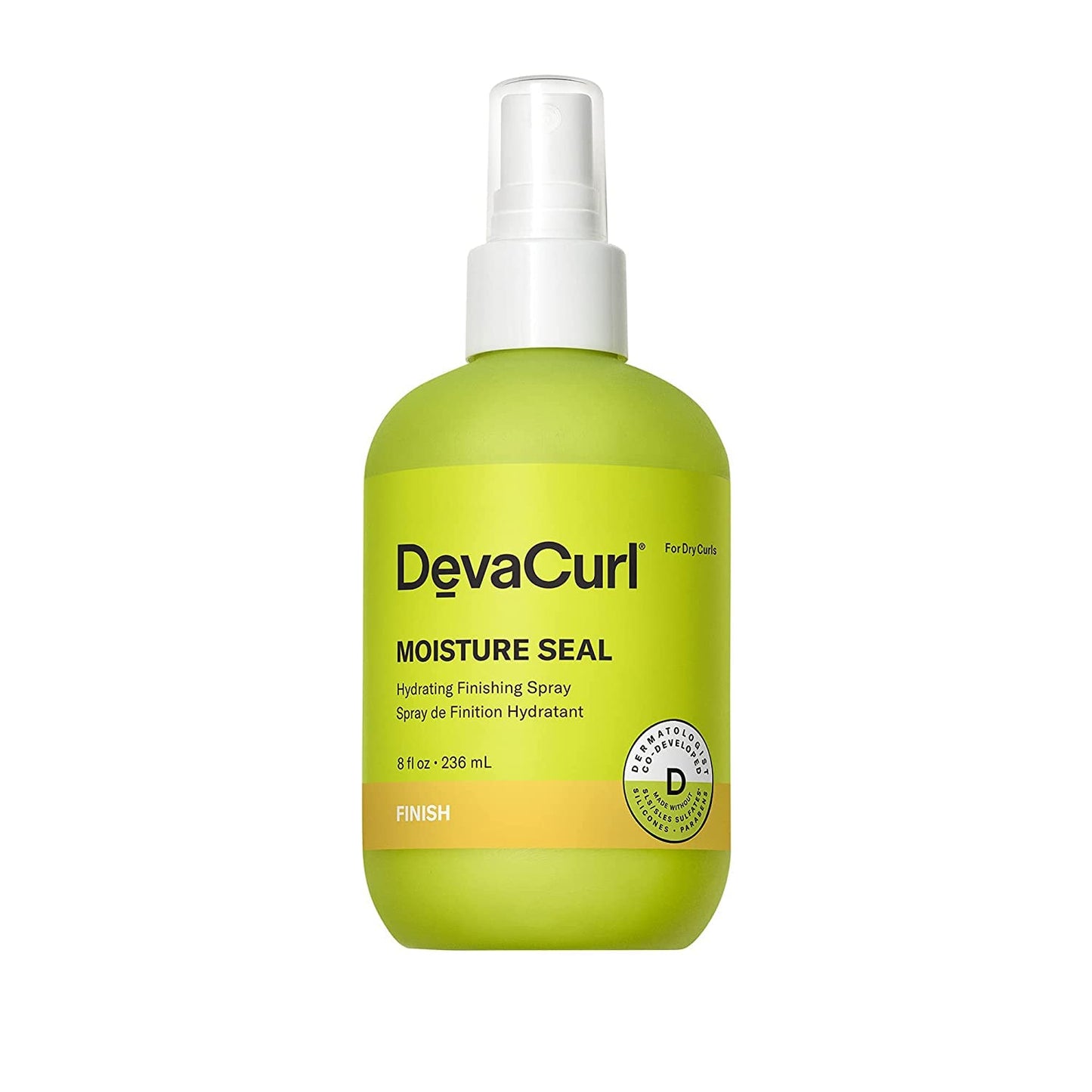 DevaCurl Moisture Seal Hydrating Finishing Spray - Bright Breeze, 8 Fl. Oz. for Soft, Shiny Hair