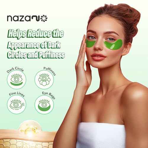 Aloe Under Eye Patches - 60 Pack for Puffy Eyes, Dark Circles, Bags, Wrinkles & Anti-Aging with Hydrolyzed Collagen & Hyaluronic Acid