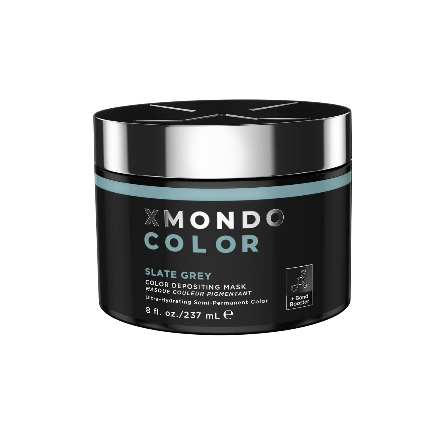 XMONDO Hair Color - Slate Grey Semi-Permanent Color | Vegan Formula with Hyaluronic Acid, 8 Fl Oz