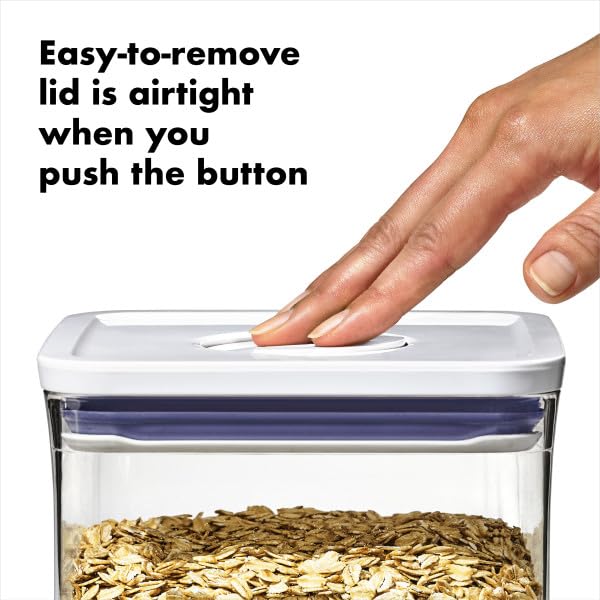 OXO Good Grips POP Container - Airtight Food Storage - Small Square Tall 2.3 Qt Ideal for spaghetti, linguini and lasagna