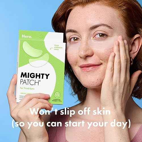 HERO COSMETICS Mighty Patch¢â for Tired Eyes Patches - Soothing Hydrogel Patches - Awakens and Visibly De-puffs Undereyes with Multiple Applications (6 Count)