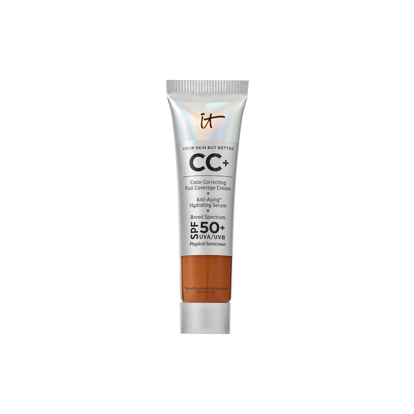 IT Cosmetics CC+ Cream - Natural Full Coverage Foundation With SPF 50+ & Anti-Aging Hydration | Lightweight, 24H Wear