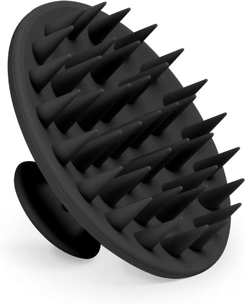 Meartchy Silicone Scalp Massager - Hair Growth & Dandruff Removal Brush | Soft Bristles for Wet & Dry Use (Black)