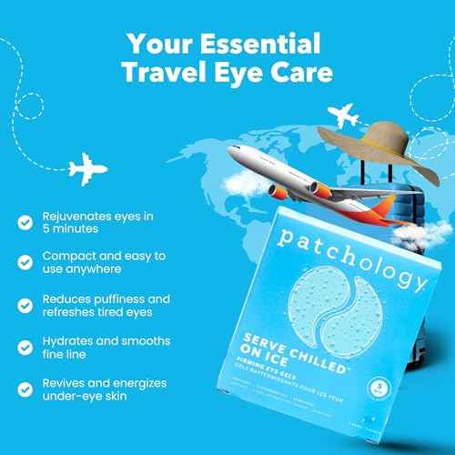 Patchology Iced Cooling Under Eye Mask Patches with Peptides, Cloudberry Oil and Bakuchiol. Cool eye gels to firm skin and soothe, reduce fine lines and under eye bags 5 Pair