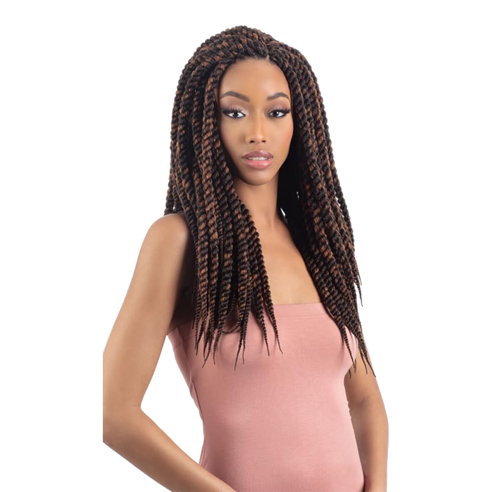 Mayde Beauty Crochet Braid 3X JUMBO TWIST 18" (3 Pack, 30 Light Auburn)