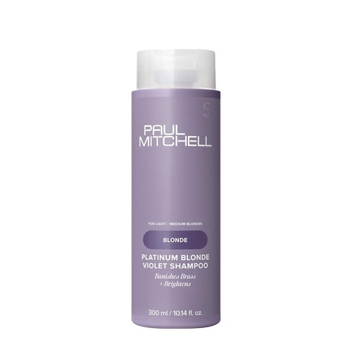 Paul Mitchell Platinum Blonde Violet Shampoo - Banish Brass & Brighten Light to Medium Blonde, Silver, Gray, or White Hair