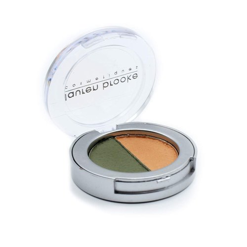 Lauren Brooke Cosmetiques Pressed Eye Shadow Duo - Richly Pigmented Organic Makeup for Women | Evergreen & Indian Summer