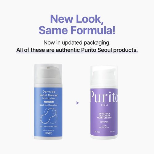 PURITO Luminous Ceramide Moisturizer - Five-Ceramide Hydration Cream for Dry & Sensitive Skin | Vegan & Cruelty-Free, 100mL