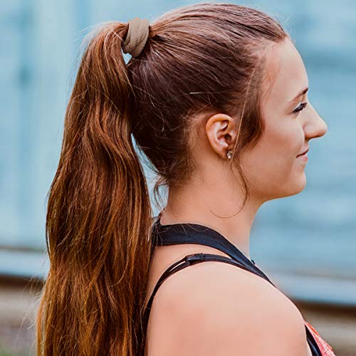 Burlybands Large Hair Ties for Thick, Heavy or Curly Hair - Non-Slip, Non-Damage, Seamless Women's Ponytail Scrunchies - Blonde, 3 Pcs