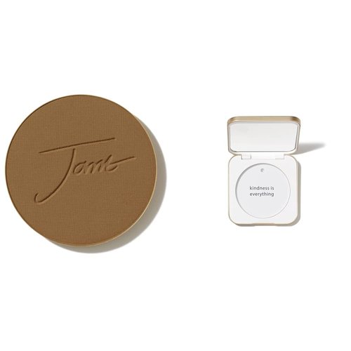 Jane Iredale PurePressed Base Mineral Foundation Compact Set - Semi-Matte Pressed Powder with SPF | Talc-Free, Vegan, Cruelty-Free