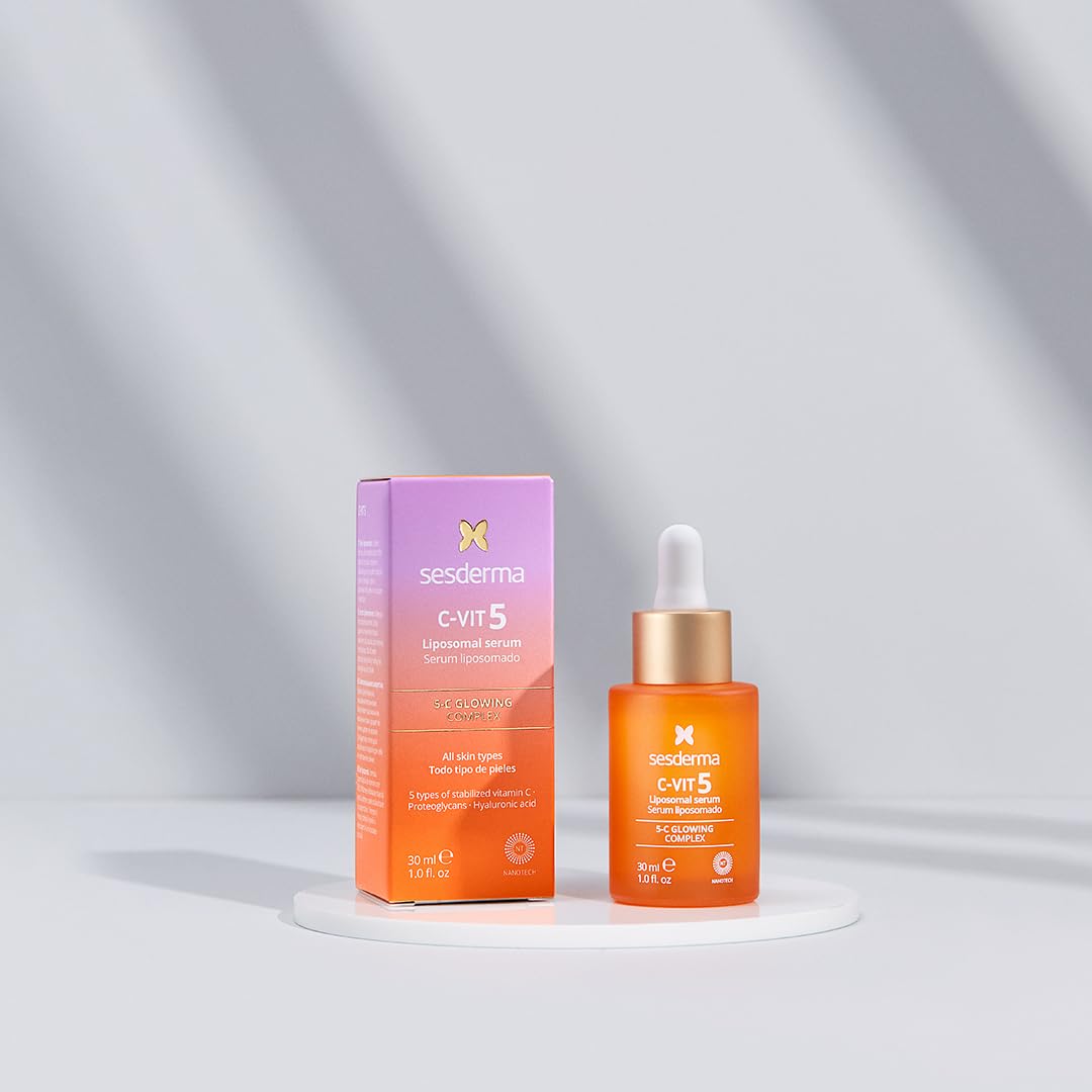 Sesderma C-VIT 5 Fusion Vitamin C Serum, Boosted Hydration, Radiant Glow, Antioxidant Defense, Targets Pigmentation, Pro Skincare Formula, 1.0 fl. Oz