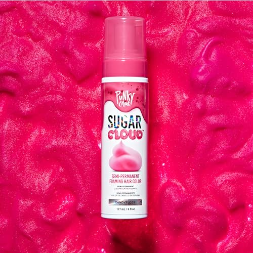 Punky Sugar Cloud, Semi-Permanent Foaming Hair Color, CandyFloss, 6 fl oz.