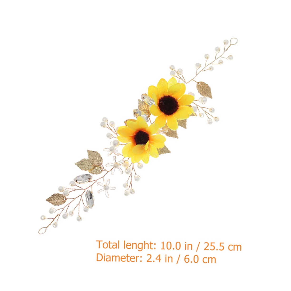 Beavorty 3pcs Sunflower Headbands - Holiday Hair Accessories and Headwear for Women, Delicate Floral Headpieces with Zircon Accents, Perfect for Weddings and Events