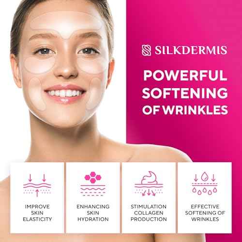Silicone Face and Forehead Wrinkle Patches: Facial Wrinkle Patch for overnight and Smile Line and Under Eye Patches Forehead Wrinkle Treatment 5pcs x 1Pack
