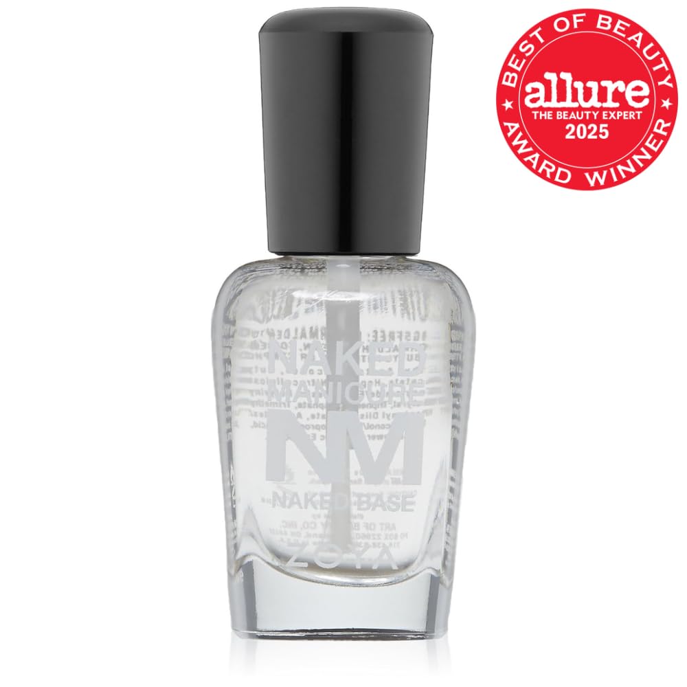 ZOYA Naked Manicure Base Coat - Clear Finish for Flawless Nails | 0.5 fl. oz.