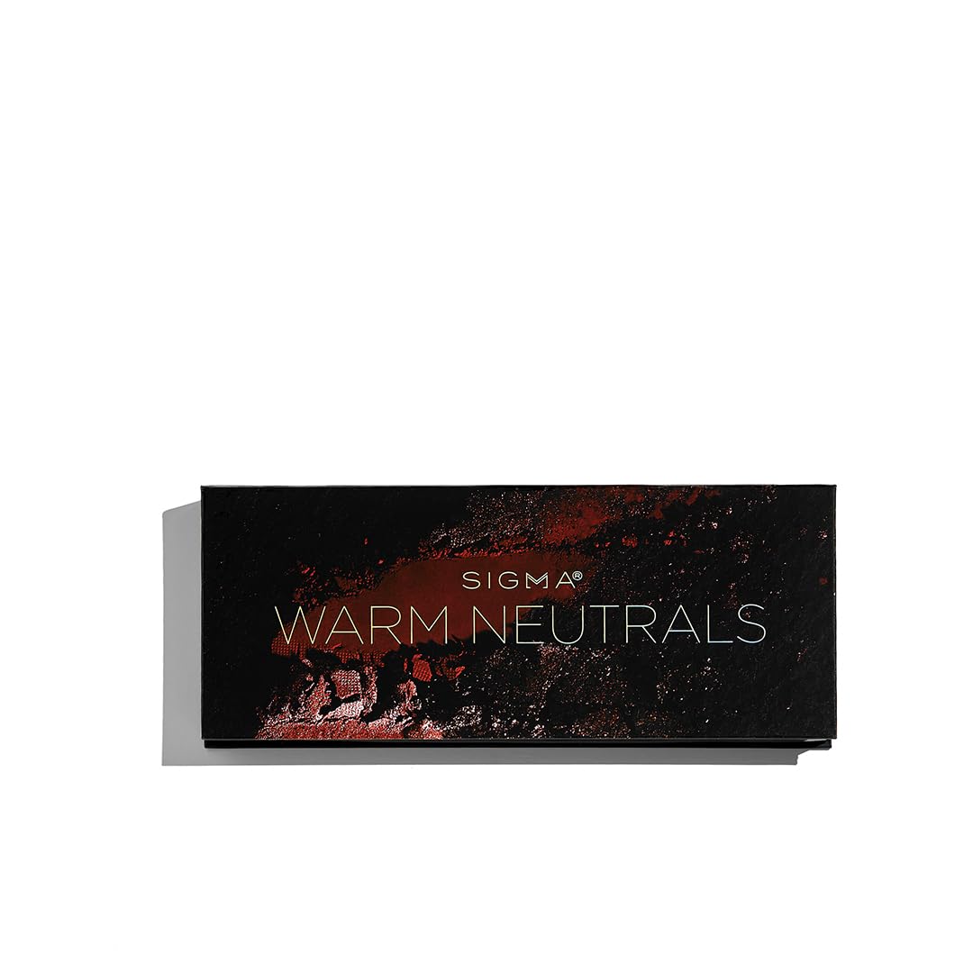 Sigma Beauty Warm Neutrals Eyeshadow Palette - 14 Highly Pigmented Shades in Matte, Shimmer & Metallic Finishes