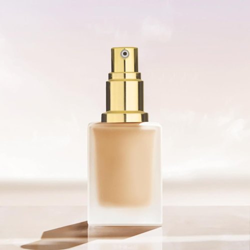 Chris.W Foundation Pump Dispenser - 2 Pack for Estee Lauder Double Wear & Maybelline Fit Me | Gold Lid