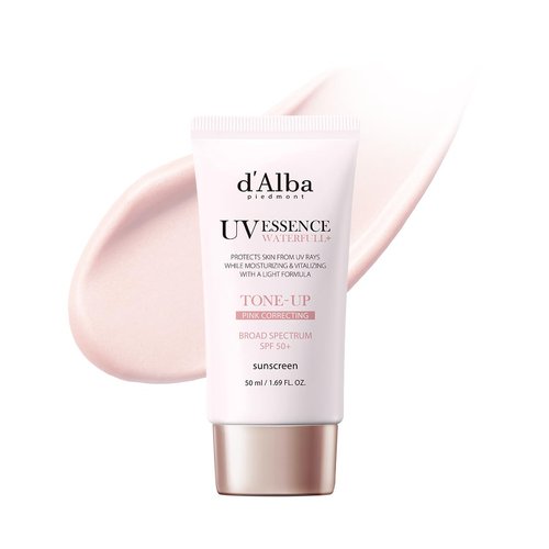 d'alba Piedmont Waterfull Tone-Up Sunscreen Serum - Broad Spectrum SPF 50 | Korean Face Sunscreen for All Skin Tones (1.69 fl. oz.)