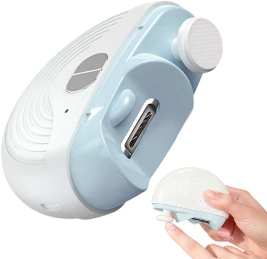 Electric Nail Clippers for Fingernails Toenails, 2026 New Automatic 2 in 1 Nail Trimmer with LED Light Cordless, Clip Storage, Rechargeable Nails Clippers for Adults Seniors (White)