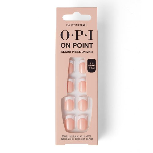 OPI Press On Nails - Short Round, Squoval & Almond Styles | 30 Count with Glue | Long Lasting & Reusable