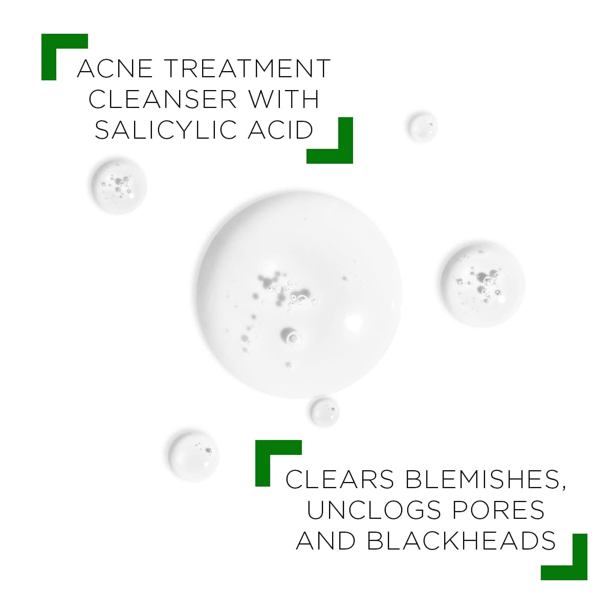 VICHY Normaderm Acne Face Wash - Salicylic Acid Cleanser for Oily Skin | Clears Clogged Pores