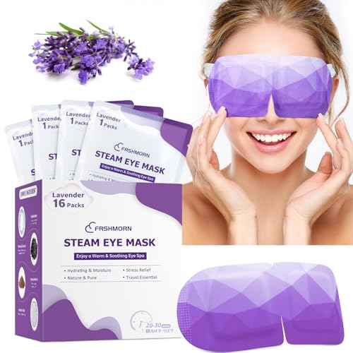 16 Packs Steam Eye Mask, Heated Eye Mask for Sleeping, Warm Compress for Eyes, Self Heating Disposal Eye Mask Comfortable Sleep Mask for Home, Office, Spa, Travel Essentials (Lavender)