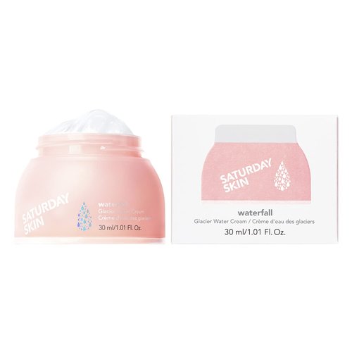 Saturday Skin Water Cream - Vegan Oil-Free Hydrating Facial Moisturizer | Mini Size 1.01 Fl Oz (30ml)