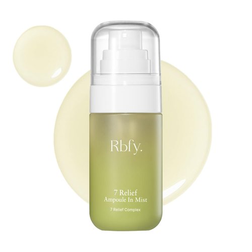 Rbfy. 7 Relief Ampoule In Mist – Calming & Hydrating Face Spray with 7 Herbal Blend and Panthenol for On-the-Go Refresh and Glowing Skin, Even Over Makeup | Vegan Korean Skincare (1.69 fl. oz)