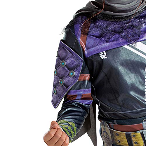 Disguise Apex Legends Wraith Costume for Kids, Official Deluxe Apex Costume Jumpsuit with Scarf, Child Size Xtra Large (14-16) Black & Purple