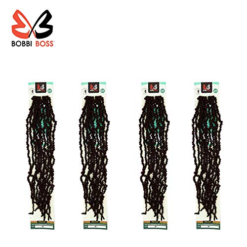 Bobbi Boss Butterfly Locs Pre-Loop Crochet Braid NU LOCS DISTRESSED STYLE BUTTERFLY LOCS 24" (4-Pack, 613)