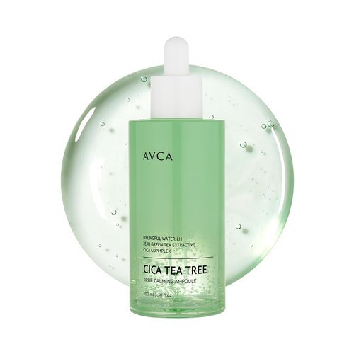AVCA Cica Tea Tree Calming Serum - Soothing Redness & Blemish Control for Sensitive Skin | 100ml (3.38 fl. oz)