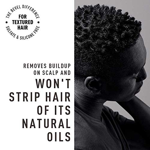 Bevel Shampoo for Men - Sulfate-Free Coconut Oil & Shea Butter Formula for Curly Hair, 12 Oz