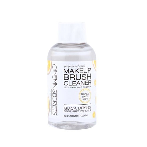 Cinema Secrets Makeup Brush Cleaner - Professional Quick-Drying, Rinse-Free Solution - Removes Waterproof Makeup - Lemon Scent