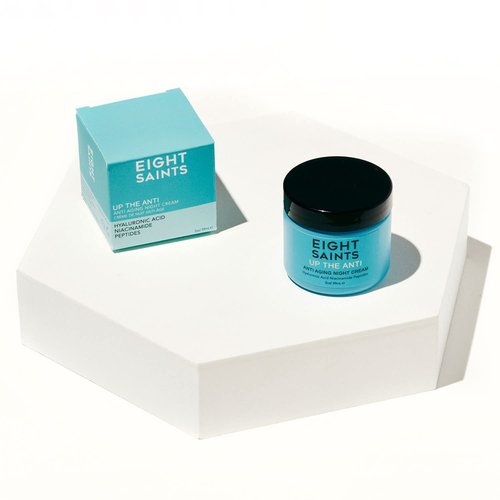 Eight Saints Night Cream - Natural Anti-Aging Face Moisturizer with Niacinamide & Hyaluronic Acid | 2 Ounces