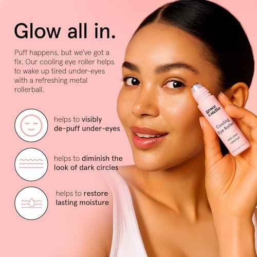 grace & stella Under Eye Brightener with Cooling Metal Rollerball - Ceramide & Caffeine Eye Cream for Puffy Eyes - Travel Size Toiletries - Vegan Skincare (15ml / 0.51floz)