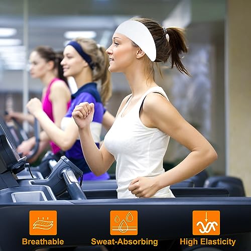 RITOPER Workout Wide Headbands - Non-Slip, Super Soft Yoga, Running, Exercise Hair Wraps for Women