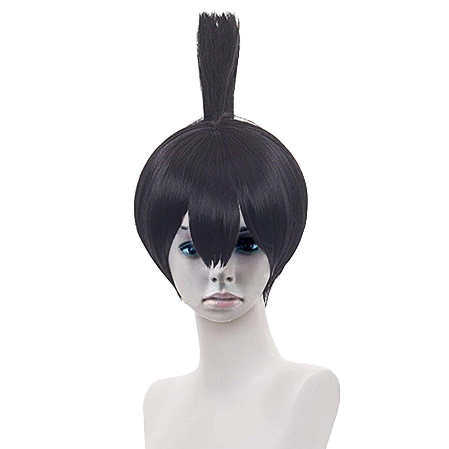 XiongXiongLe Hayakawa Aki Cosplay Wig Anime Chainsaw Man Short Black Heat Resistant Fiber Synthetic Costume Hair with Cap Wig for Party Halloween（Hayakawa Aki）