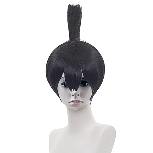 XiongXiongLe Hayakawa Aki Cosplay Wig Anime Chainsaw Man Short Black Heat Resistant Fiber Synthetic Costume Hair with Cap Wig for Party Halloween（Hayakawa Aki）