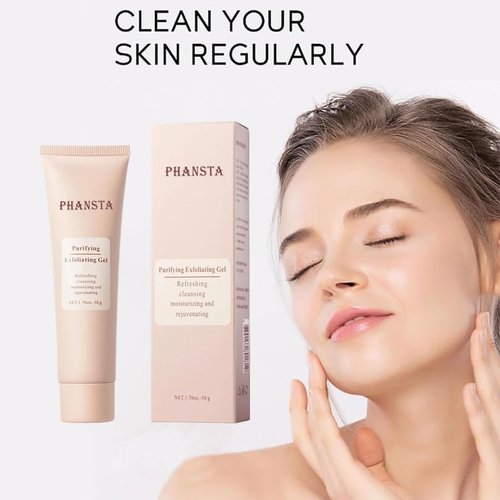 Phansta Exfoliating Gel, Phansta Purifying Enzymes Exfoliating Gel, Exfoliating Gel Scrub for Face, Moisturizing Exfoliating Scrub Gel for All Skin (3pcs)