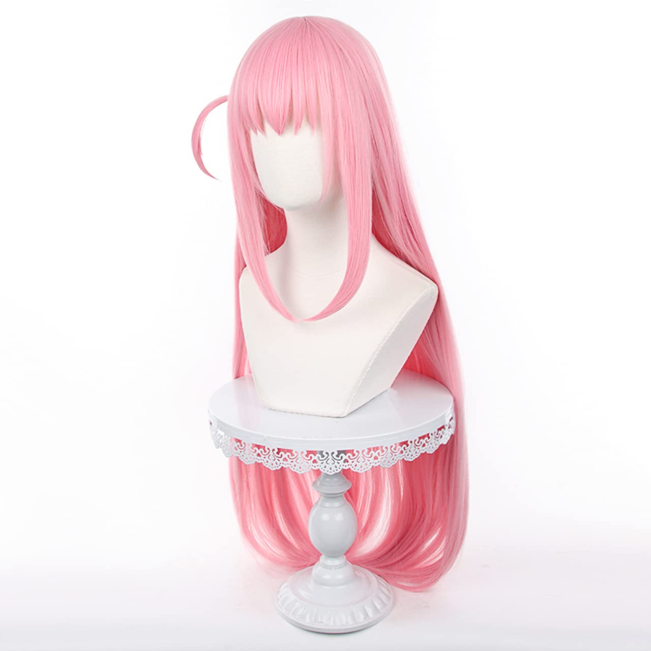 Long Straight Pink Wig Cosplay Anime Bocchi the Rock Gotou Hitori Role Women Costume High Temperature Silk Hair Replacement Wigs for Girl Party Christmas Halloween Daily Wear(Gotou Hitori)