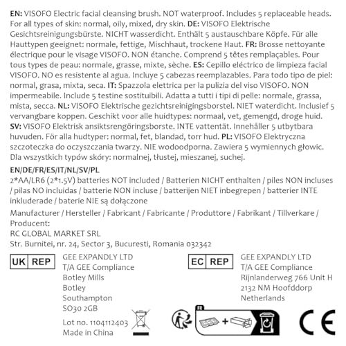 Face Scrubber | Facial Cleansing Brush Exfoliator Skin Care Products Beauty Products Powered Electric Wash Exfoliating Spin Cleanser Cleaning Scrub Including 7 Heads (Rose Quartz)