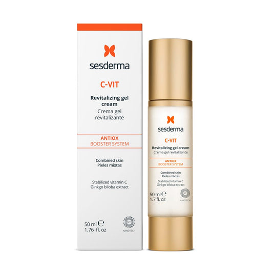 Sesderma C-VIT Revitalizing Gel Cream - Antioxidant Formula with Vitamin C & Hyaluronic Acid | 1.7 fl oz