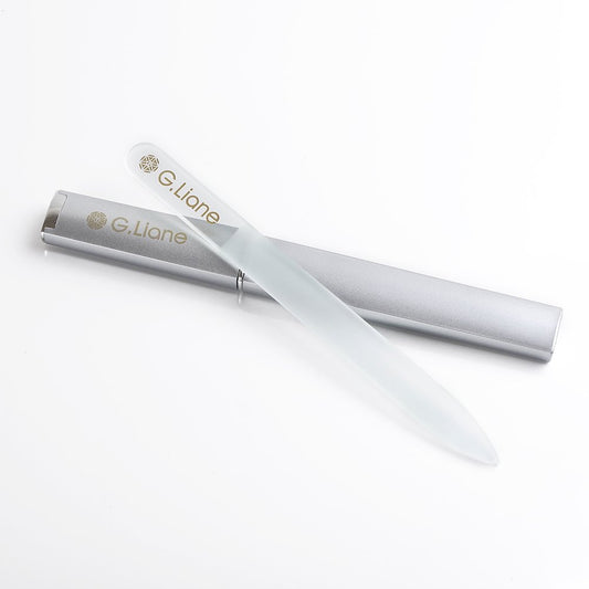 Skiennix Crystal Nail File Set - Professional Manicure & Pedicure Kit for Natural & Acrylic Nails | Clear Pointed
