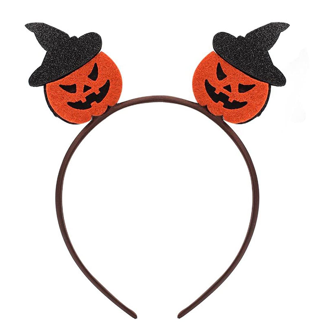 Love Sweety Halloween Spider Ghost Pumpkin Hair Hoop Cosplay Devil Headband (Pumpkin Black)